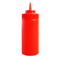 Wide Mouth Squeeze Bottle 16oz / 475ml Red - Pack of 6