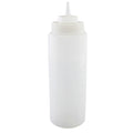 Wide Mouth Clear Squeeze Bottle 33 ¼oz / 945ml - 6 Pack