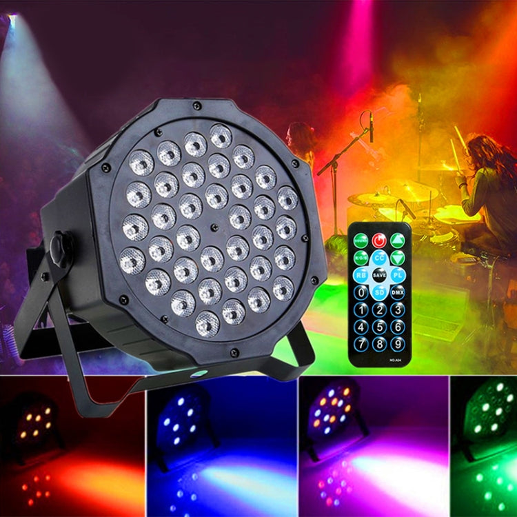36W 36 LEDs DMX512 RGB LED PAR Light with Remote Control, Strobe + Sound Control + Self-propelled, AC 100-240V, RGB with Remote Control – Durable Build, Easy to Use RGB with Remote Control