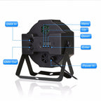 36W 36 LEDs DMX512 RGB LED PAR Light with Remote Control, Strobe + Sound Control + Self-propelled, AC 100-240V, RGB with Remote Control – Durable Build, Easy to Use
