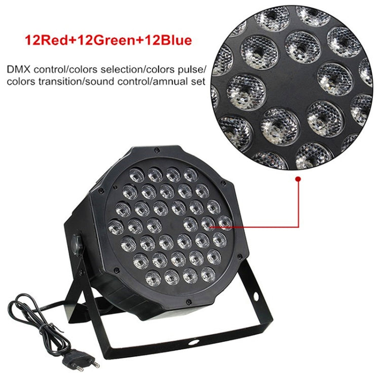 36W 36 LEDs DMX512 RGB LED PAR Light with Remote Control, Strobe + Sound Control + Self-propelled, AC 100-240V, RGB with Remote Control – Durable Build, Easy to Use