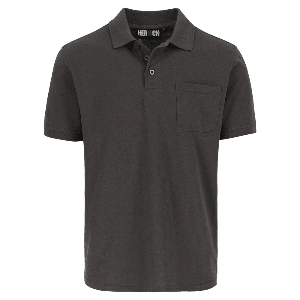 Herock Leo Polo Shirt Work T-Shirt Grey