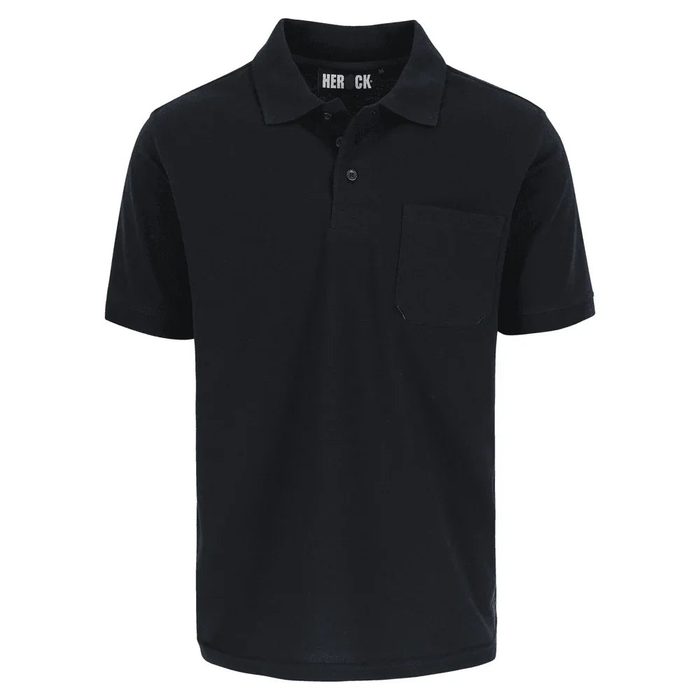 Herock Leo Polo Shirt Work T-Shirt Navy Blue