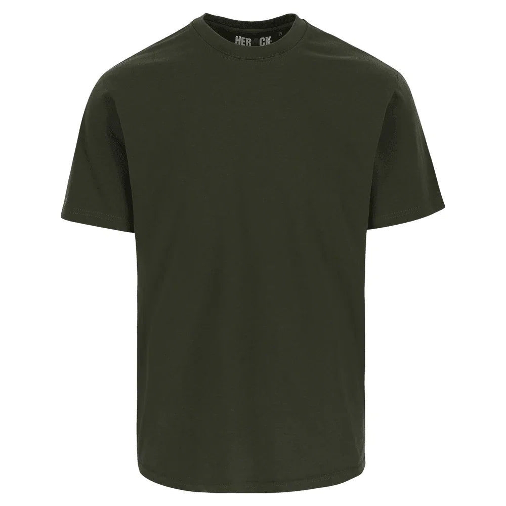 Herock Argo Short Sleeve Cotton Work T-Shirt Dark Khaki