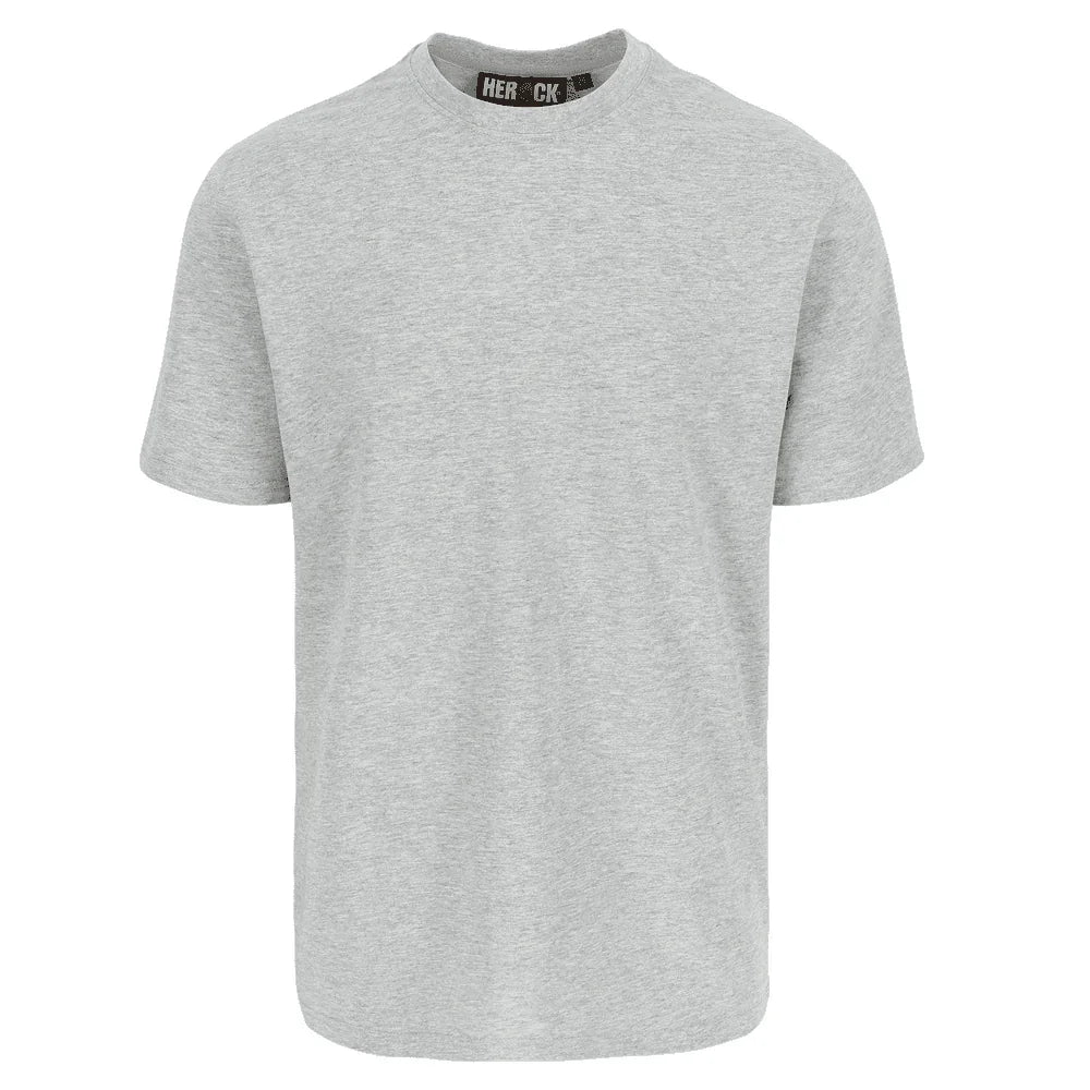 Herock Argo Short Sleeve Cotton Work T-Shirt Light Heather Grey