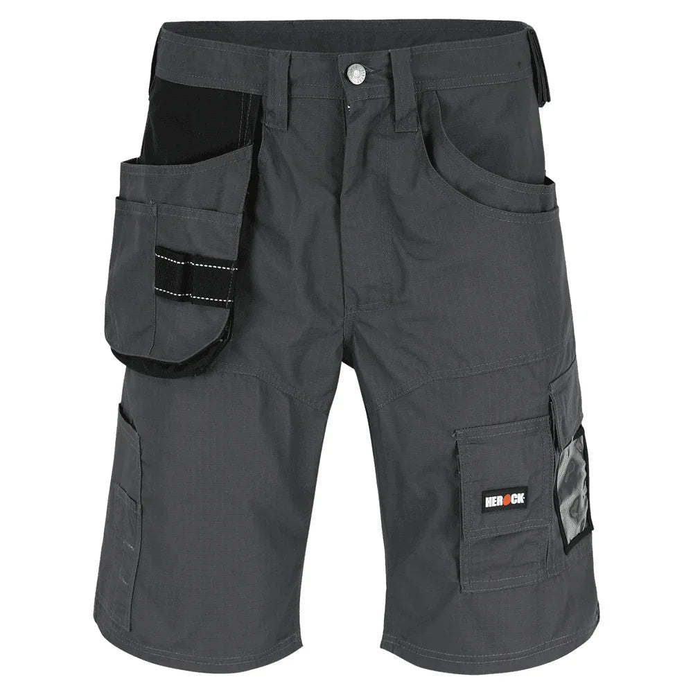 Herock Batua Bermudas Water-Repellent Cargo Work Shorts Antracite Black