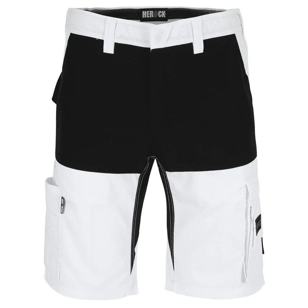 Herock Hespar Stretch Work Shorts WHITE BLACK