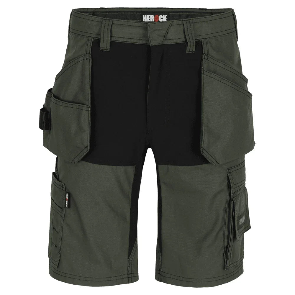 Herock Speri Bermuda Holster Pocket Shorts Dark Khaki Black