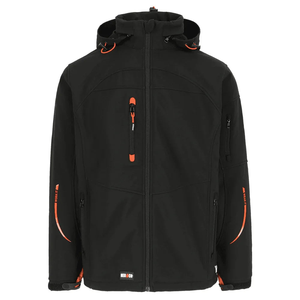 Herock Poseidon Water-Repellent Softshell Jacket Black
