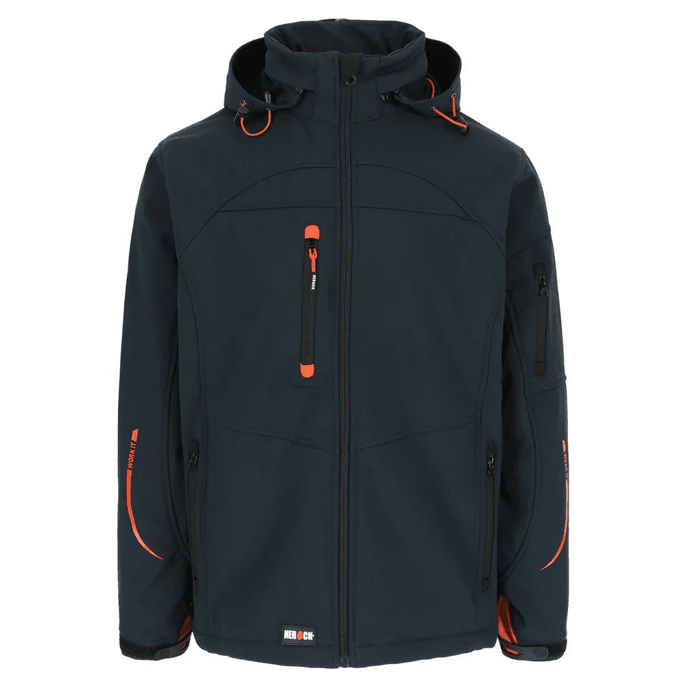 Herock Poseidon Water-Repellent Softshell Jacket Navy