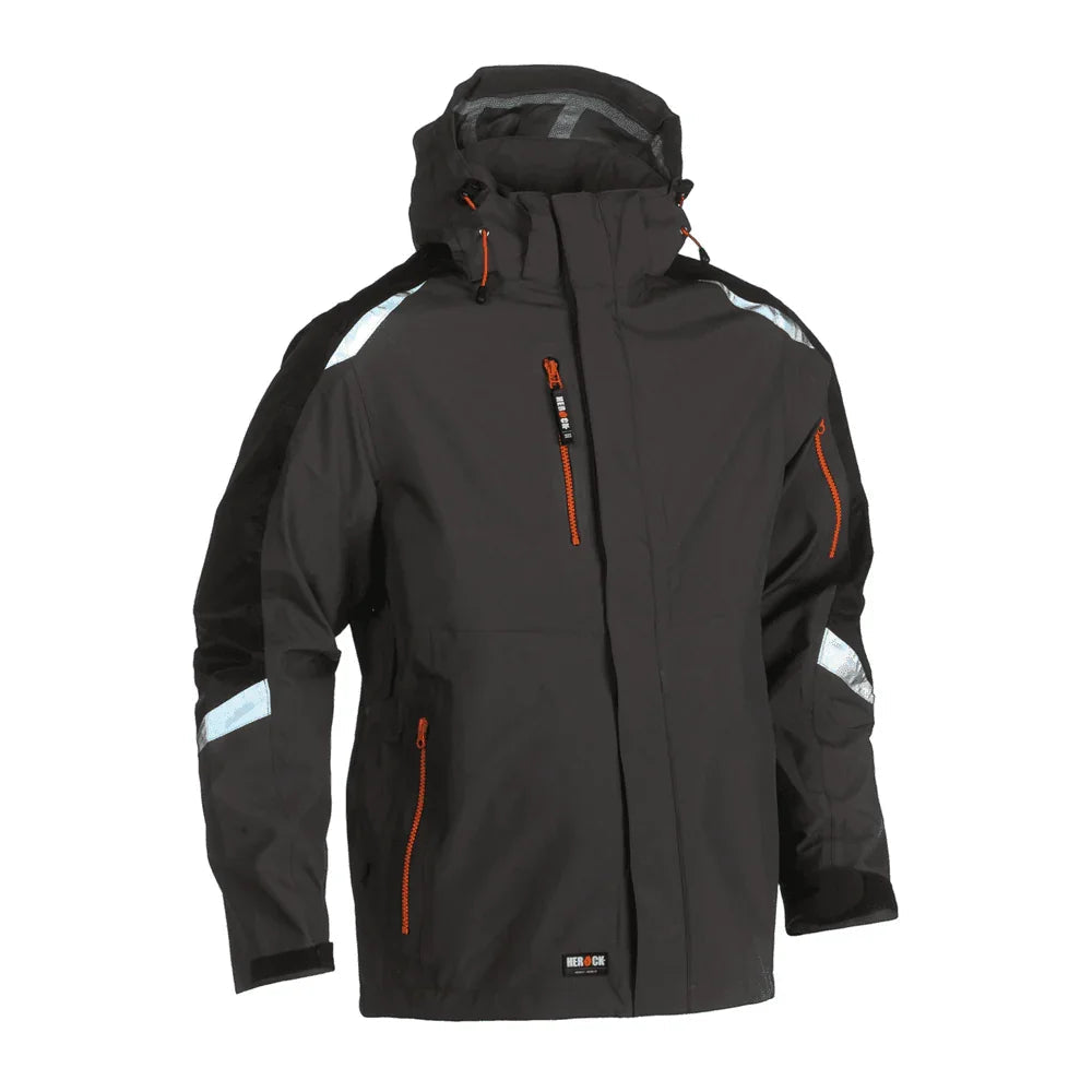 Herock Cumal Windproof Waterproof Jacket Grey Black