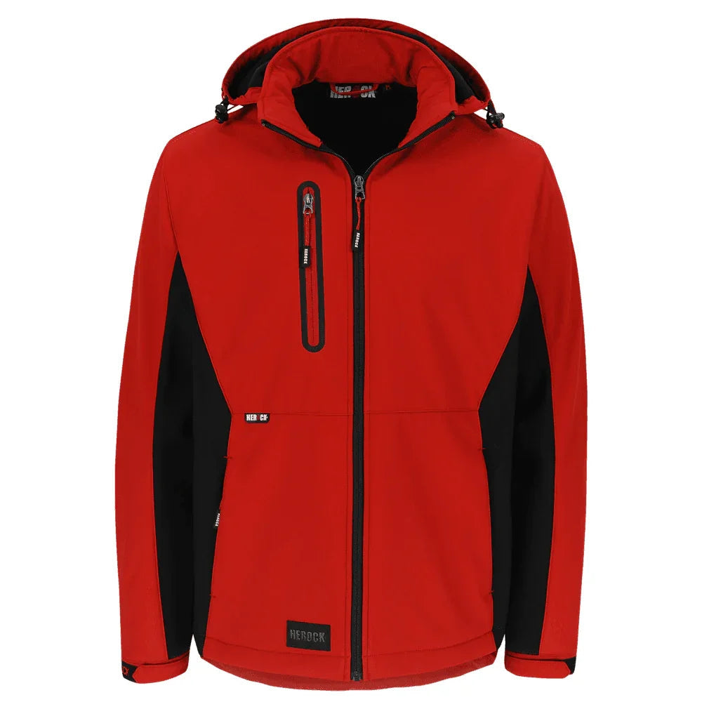 Herock Trystan Softshell Water Repellent Breathable Jacket Red Black