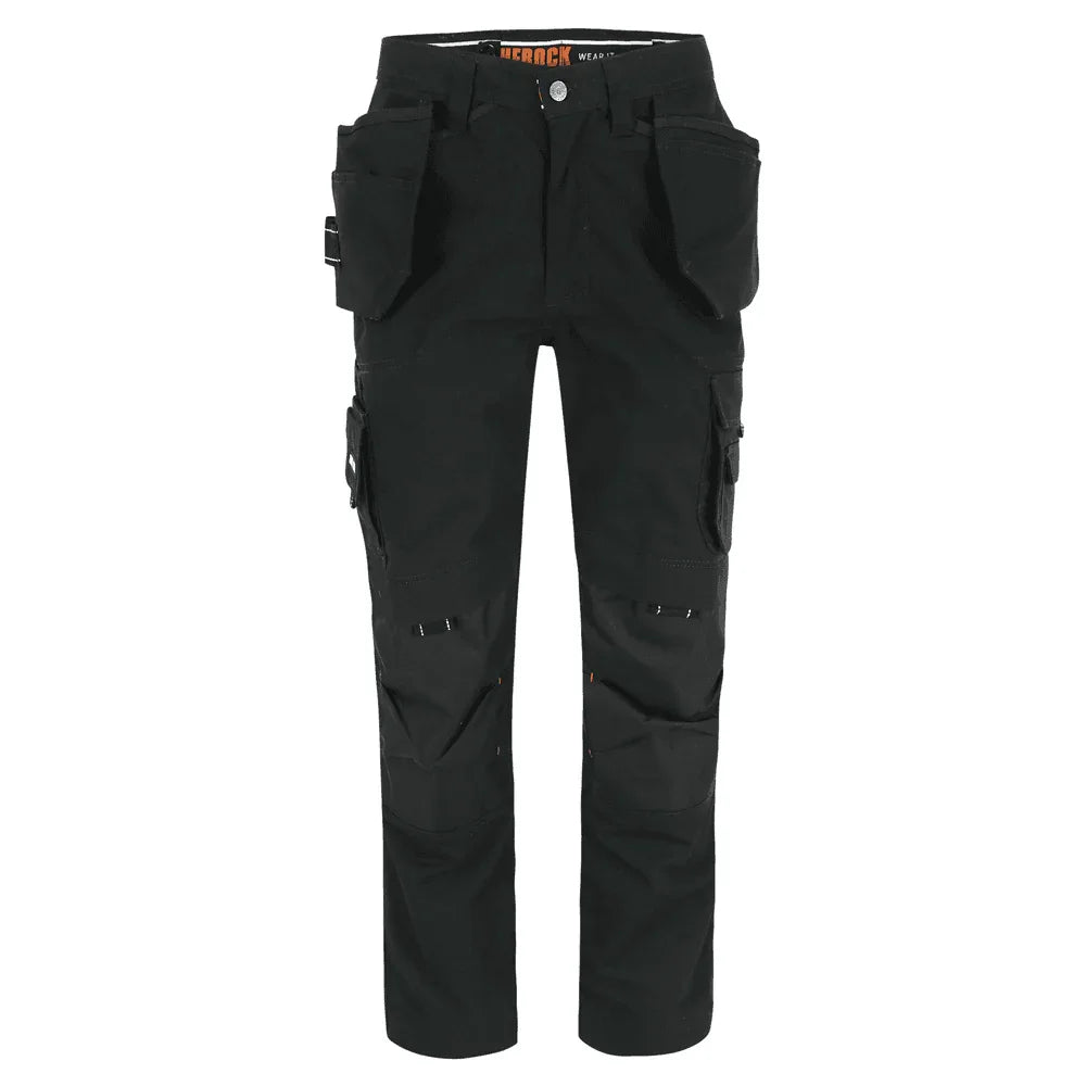 Herock Dagan Short Leg Water-Repellent Holster Pocket Kneepad Trousers Black