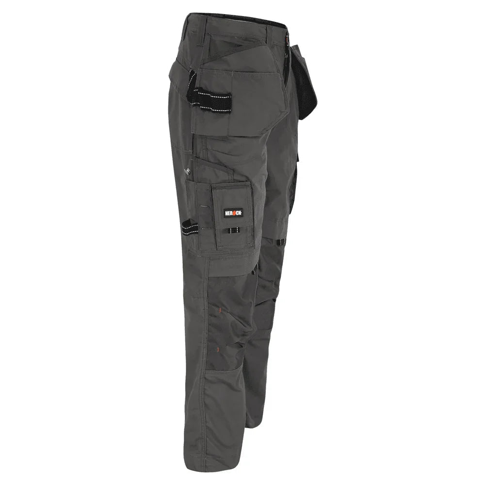Herock Dagan Short Leg Water-Repellent Holster Pocket Kneepad Trousers Grey 40" Waist, 28" Leg