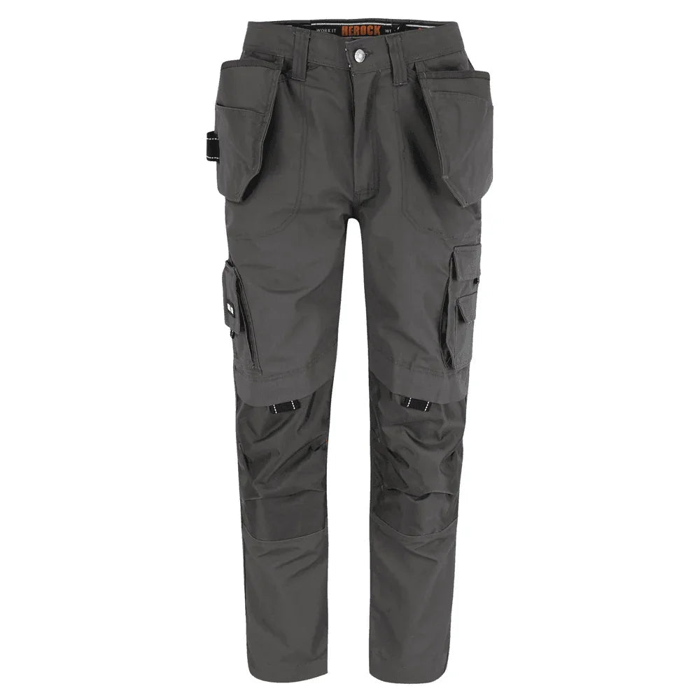 Herock Dagan Short Leg Water-Repellent Holster Pocket Kneepad Trousers Grey