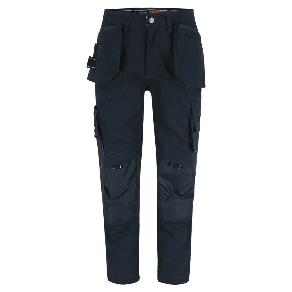 Herock Dagan Water-Repellent Holster Pocket Kneepad Trousers Navy Blue