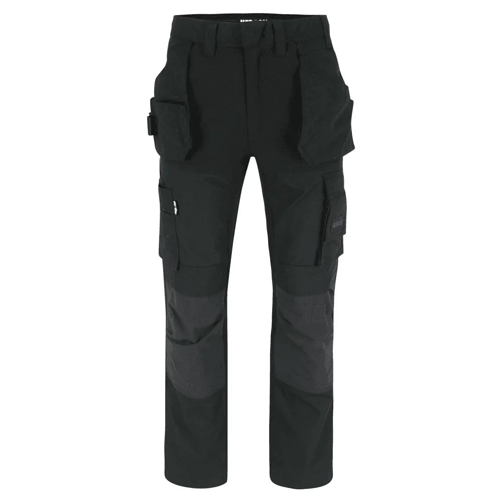 Herock Spector Short Leg Multi Pocket Holster Pocket Kneepad Stretch Trousers Black