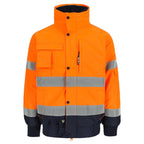 Herock Tarvos Waterproof Hi-Vis Jacket Bodywarmer Orange Navy Blue