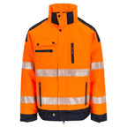 Herock Hodor Multi-Pocket Waterproof Hi-Vis Jacket Orange Navy Blue
