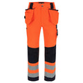 Herock Styx Hi-Vis Reflective Kneepad Work Trousers Orange Navy