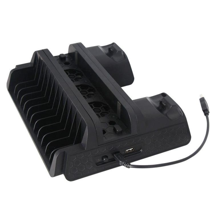 DOBE TP4-882 3 in 1 Game Console Cooling Fan + Game Storage Slots + Game Controller Charging Dock for Sony PS4 / PS4 Pro / PS4 Slim, For PS4 / PS4 Pro / PS4 Slim For PS4 PS4 Pro PS4 Slim