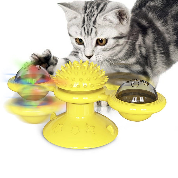 Pet Toy Cat Turntable Funny Cat Toy Scratch Scratching Yellow