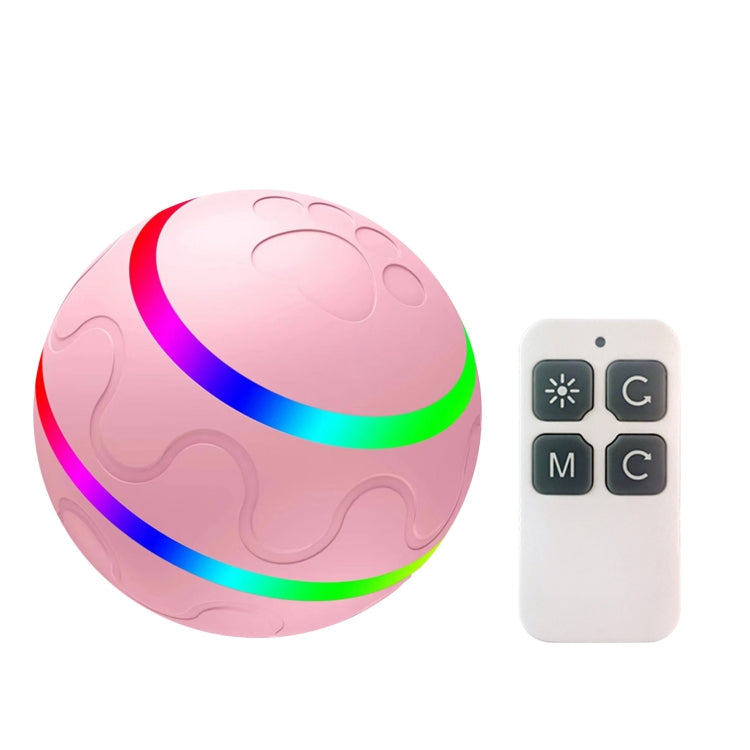 O1 Intelligent Remote Control Pet Toy Dog Training Luminous Ball, Remote Control Remote Control Pink