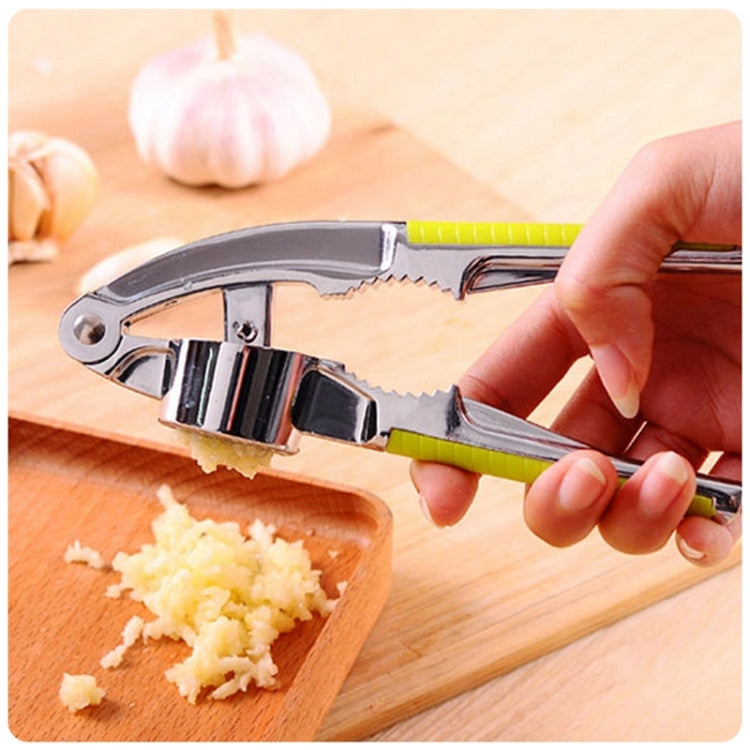 Multi-function Stainless Steel Garlic Presses Garlic Squeezer Tool Crusher Garlic Ginger Grater Nutcracker Kitchen Tool, Stainless Steel 2 Stainless Steel 2