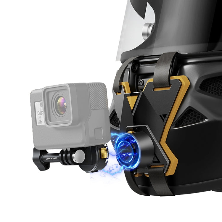 PULUZ Magnetic Quick Release Motorcycle Helmet Chin Strap Mount, Helmet Chin Strap Helmet Chin Strap