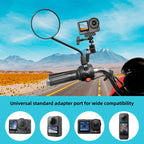 PULUZ Motorcycle Rearview Mirror Aluminum Alloy Action Camera Holder Mount, Rearview Mirror Mount