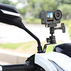 PULUZ Motorcycle Rearview Mirror Aluminum Alloy Action Camera Holder Mount, Rearview Mirror Mount