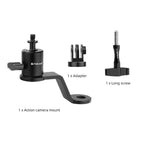 PULUZ Motorcycle Rearview Mirror Aluminum Alloy Action Camera Holder Mount, Rearview Mirror Mount