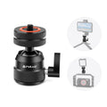 PULUZ Multifunctional Aluminum Alloy Mini Ball Head Tripod Mount Adapter, Cold Shoe & 1/4 Screw Dual-Use, Dual-Use Ball Head Tripod Dual-Use Ball Head Tripod