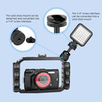 PULUZ Multifunctional Aluminum Alloy Mini Ball Head Tripod Mount Adapter, Cold Shoe & 1/4 Screw Dual-Use, Dual-Use Ball Head Tripod