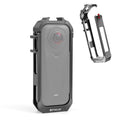 Metal Protective Cage Rig Housing Frame with Expand Cold Shoe Base – Magnetic, Aluminum Alloy, Drop Protection, For Insta360 X4 Air For Insta360 X4 Air