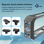 Metal Protective Cage Rig Housing Frame with Expand Cold Shoe Base – Magnetic, Aluminum Alloy, Drop Protection, For Insta360 X4 Air