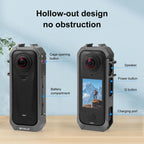 Metal Protective Cage Rig Housing Frame with Expand Cold Shoe Base – Magnetic, Aluminum Alloy, Drop Protection, For Insta360 X4 Air