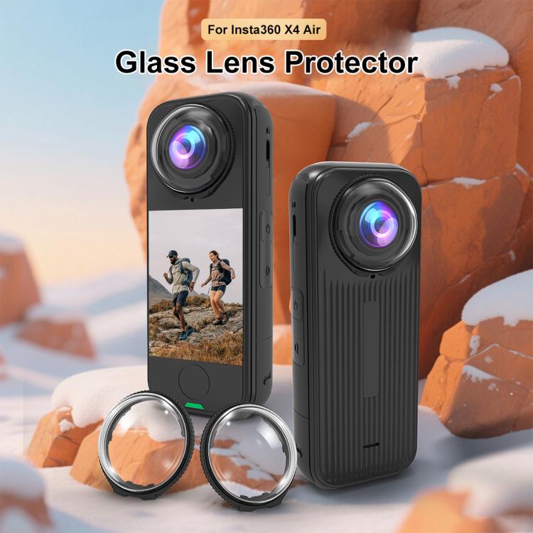 For Insta360 X4 Air PULUZ Rotation Optical Glass Lens Guard Protective Cover, For Insta360 X4 Air