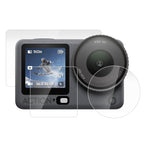 For DJI Osmo Action 6 / 6 Pro PULUZ Lens + Front and Back Screen Tempered Glass Film, Tempered Glass Film