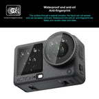 For DJI Osmo Action 6 / 6 Pro PULUZ Lens + Front and Back Screen Tempered Glass Film, Tempered Glass Film