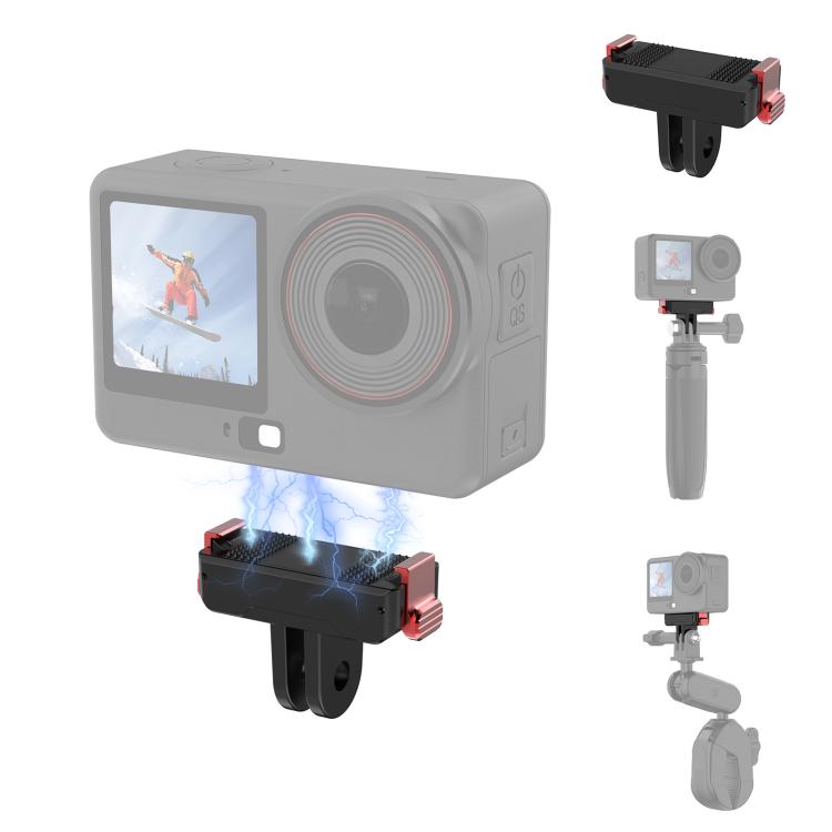 For DJI Osmo Action 6 / Nano PULUZ Two Claw Plastic Magnetic Quick Release Base Mount, Two Claw Quick-Release Base Two Claw Quick-Release Base