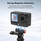 For DJI Osmo Action 6 / Nano PULUZ Two Claw Plastic Magnetic Quick Release Base Mount, Two Claw Quick-Release Base