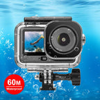 For DJI Osmo Action 6 PULUZ 60m / 196ft Underwater Waterproof Diving Shell with Invisible Adapter & Long Screw, Waterproof Shell Waterproof Shell