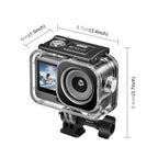 For DJI Osmo Action 6 PULUZ 60m / 196ft Underwater Waterproof Diving Shell with Invisible Adapter & Long Screw, Waterproof Shell