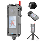 For Insta360 X4 Air PULUZ Metal Protective Cage Expansion Frame with Cold Shoe Bases & Lens Cover, For Insta360 X4 Air Lens Cover For Insta360 X4 Air Lens Cover