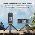For Insta360 X4 Air PULUZ Metal Protective Cage Expansion Frame with Cold Shoe Bases & Lens Cover, For Insta360 X4 Air Lens Cover