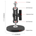 PULUZ Magnetic Pea-Style Clip Mount Holder with Mount Adapter & Long Screw, Magnetic Pea-Style Clip