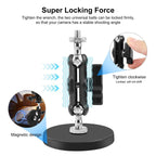 PULUZ Magnetic Pea-Style Clip Mount Holder with Mount Adapter & Long Screw, Magnetic Pea-Style Clip