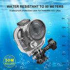 For Insta360 GO Ultra 50m Waterproof Case Thumb Main Body Camera Dive Housing Cover, For Insta360 GO Ultra Thumb Main Body