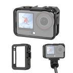 For DJI Osmo Action 6 PULUZ Plastic Cage Vertical-Horizontal Expansion Adapter Frame with Cold Shoe, Plastic Cage Plastic Cage